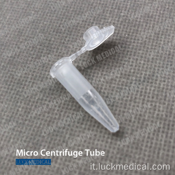 Tubo di microcentrifuga sterile in plastica